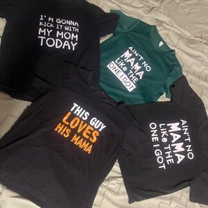 Kids' 'This Guy Loves His Mama' short Sleeve Tees - Black